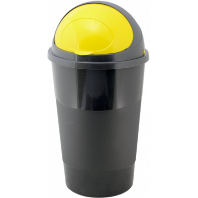 Kosz na śmieci do segregacji odpadów 50 litrowy - żółty